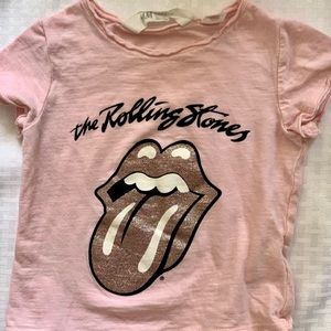LAST CHANCE Pink Rolling Stones shirt! Soft and adorable!